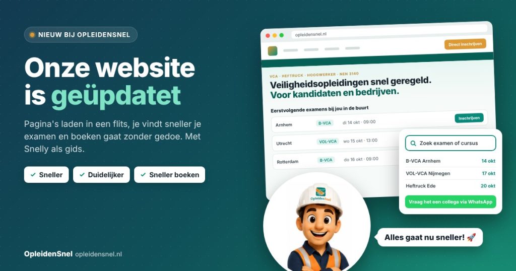 Onze website is geüpdatet: sneller, duidelijker en sneller boeken